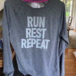 Gray Long Sleeve Active Top - LARGE